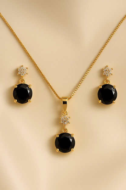 Enchanted Noir – Sparkling Black Stone Jewelry Set