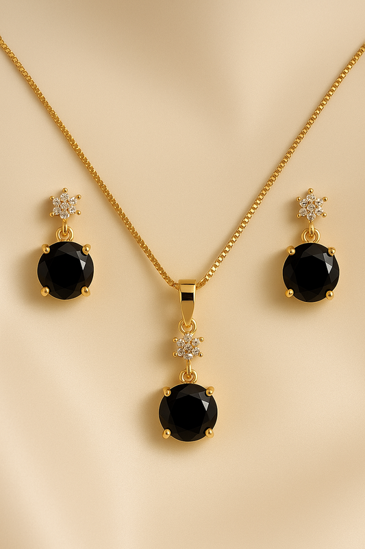 Enchanted Noir – Sparkling Black Stone Jewelry Set
